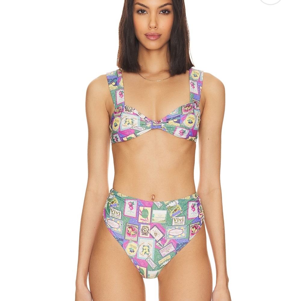 LPA Julita High Waist Bikini Bottom in Pomodoro